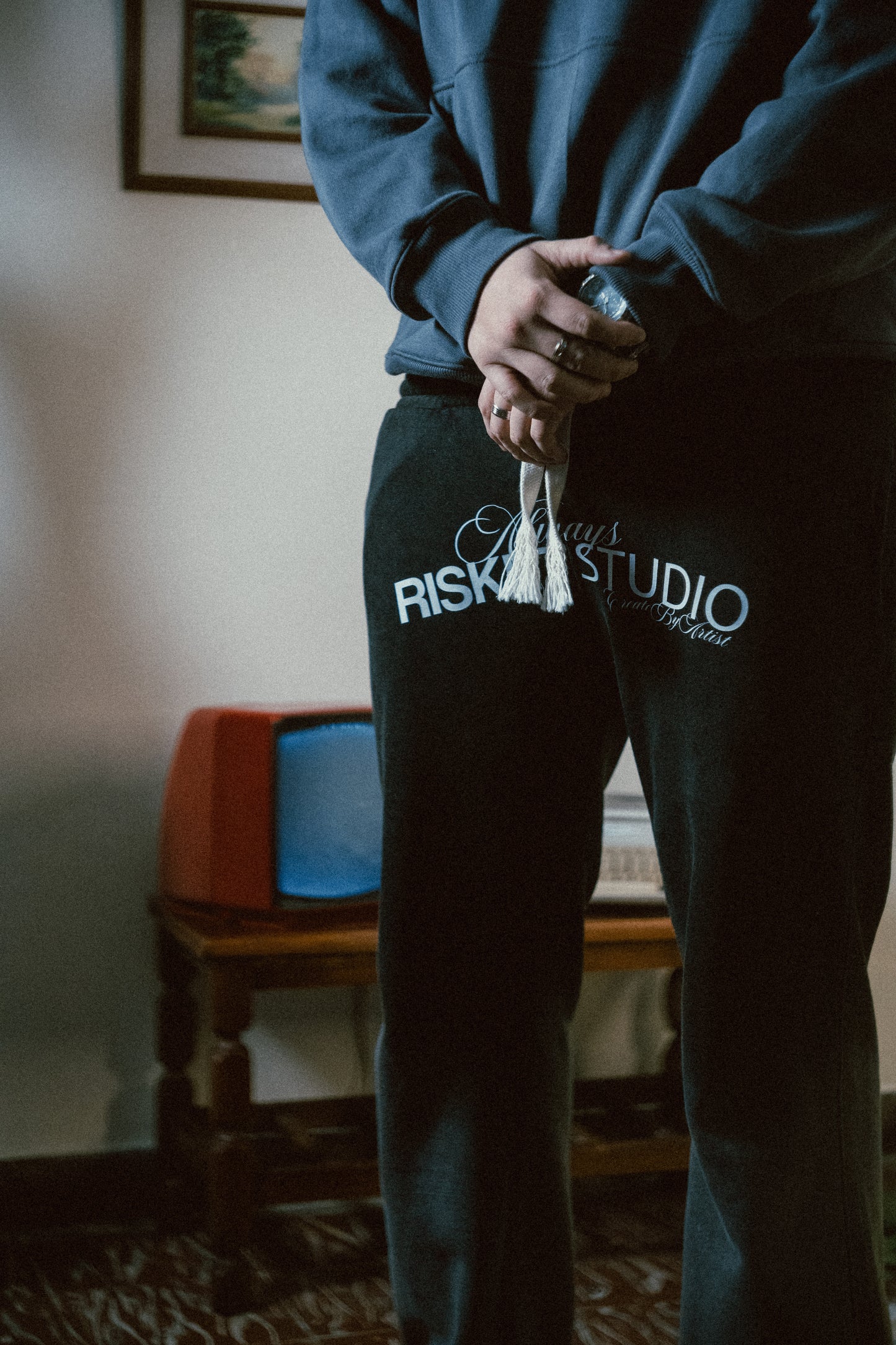 Black Worn Out Pant