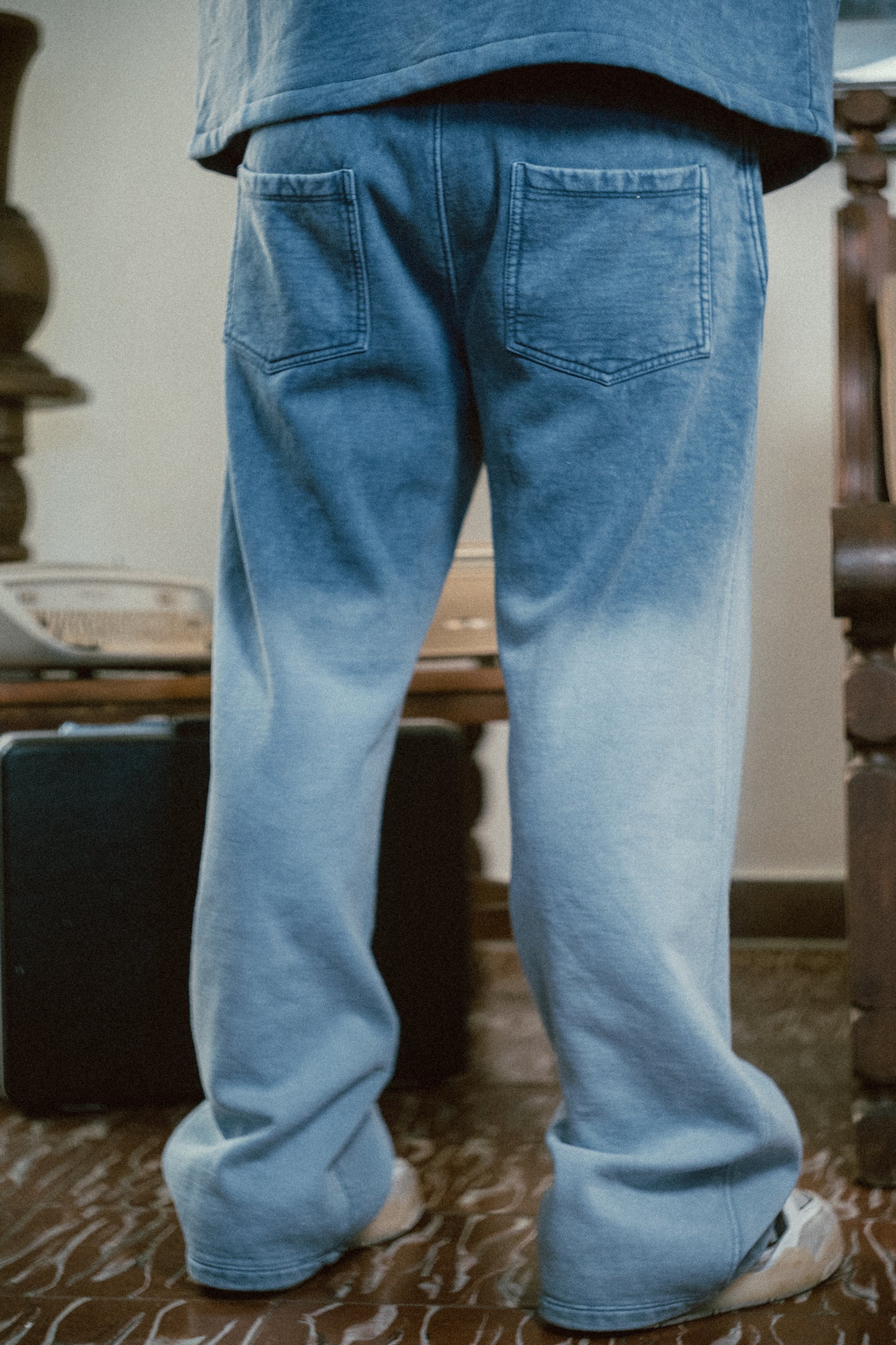 Blue Worn Out Pant