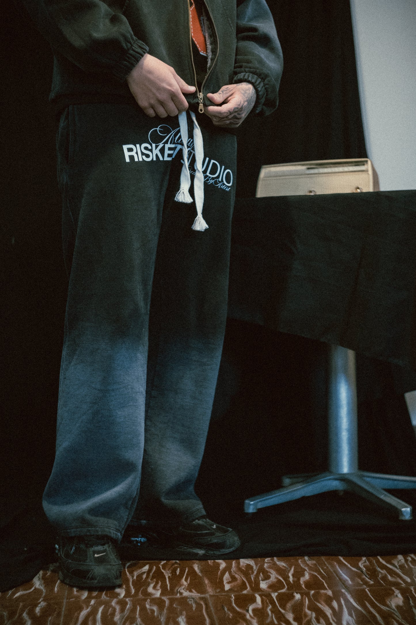 Black Worn Out Pant